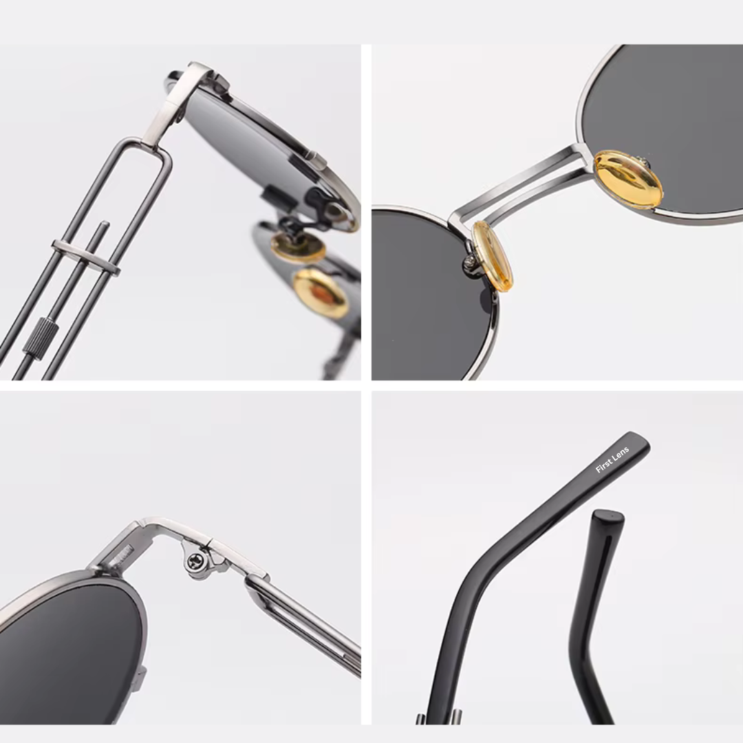 First Lens Sparkle UV400 Sunglasses -  Silver - S349