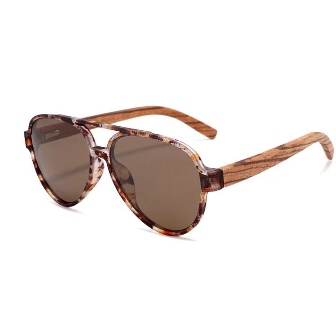 First Lens Sustainable Wooden Sunglasses UV + Polarized 010