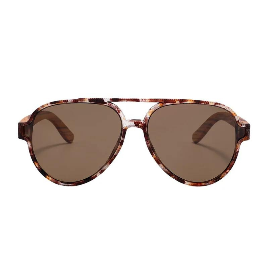 First Lens Sustainable Wooden Sunglasses UV + Polarized 010