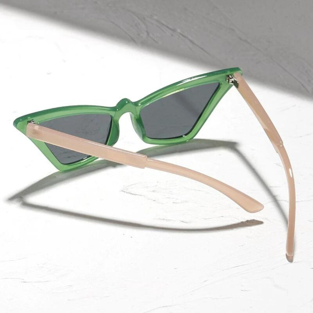 Fashion-forward shades with tortoise shell temple highlights