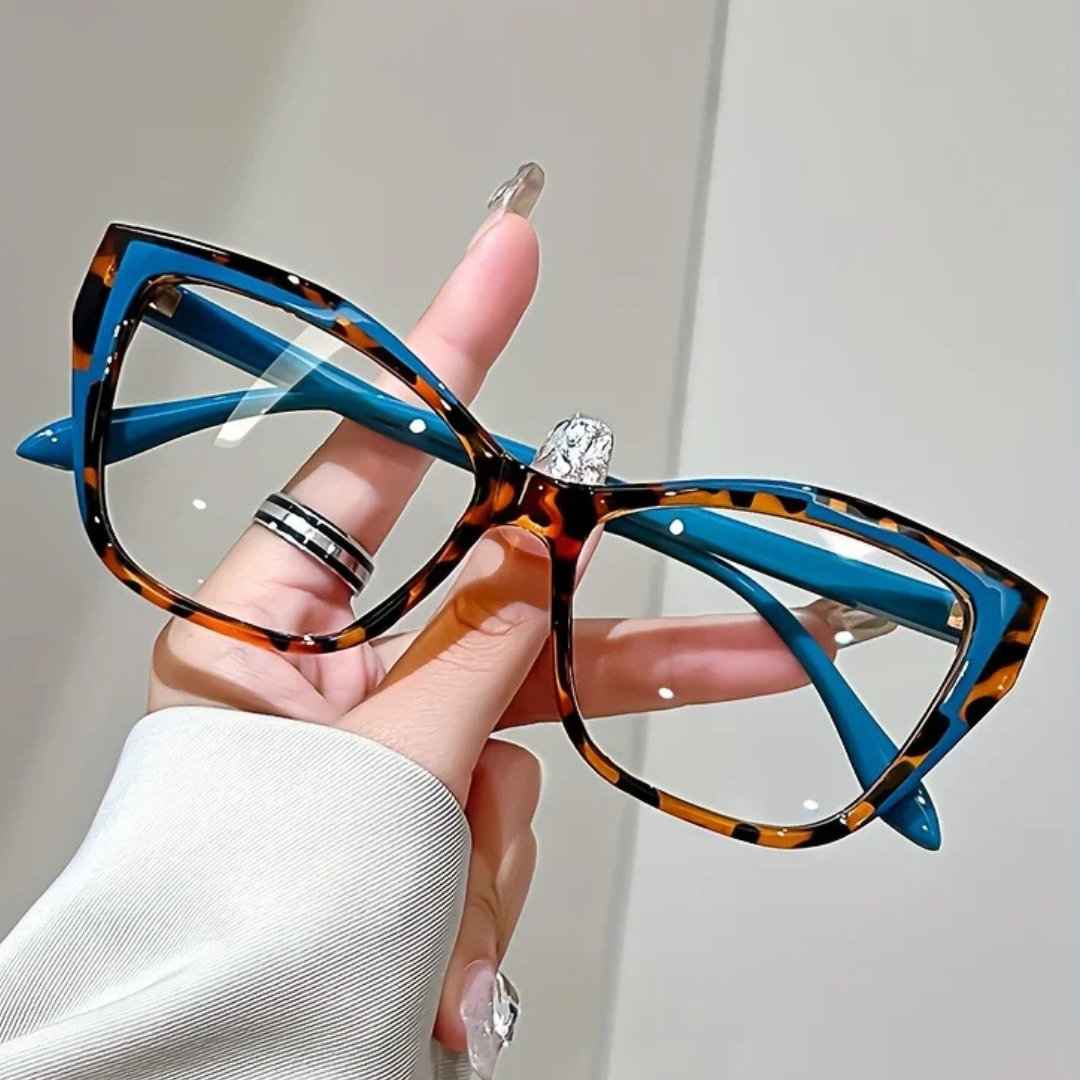 First Lens Vibrant Blue Cat Eye Blue Light Computer Glasses
