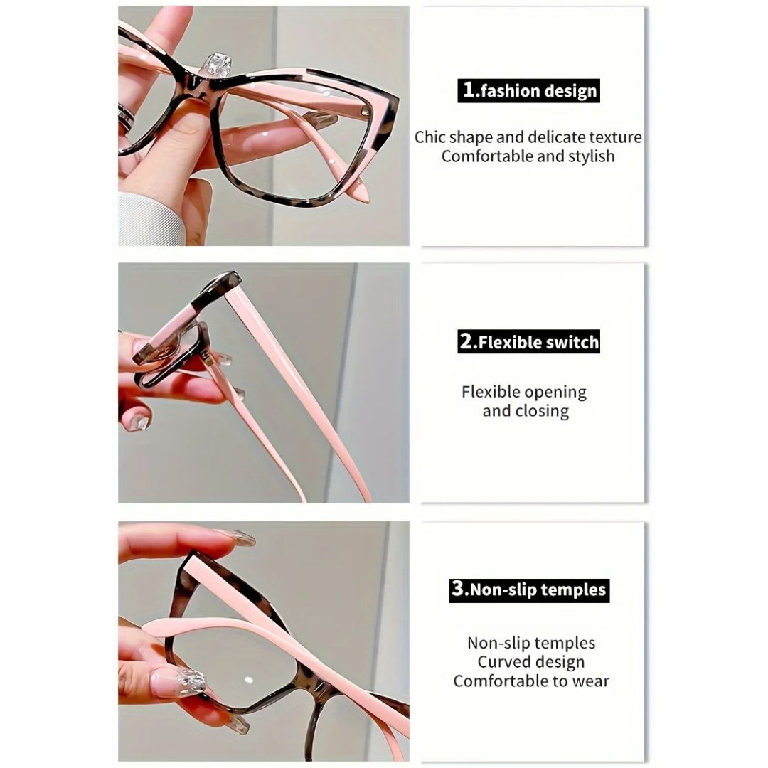 First Lens Vibrant Peach Cat Eye Blue Light Computer Glasses