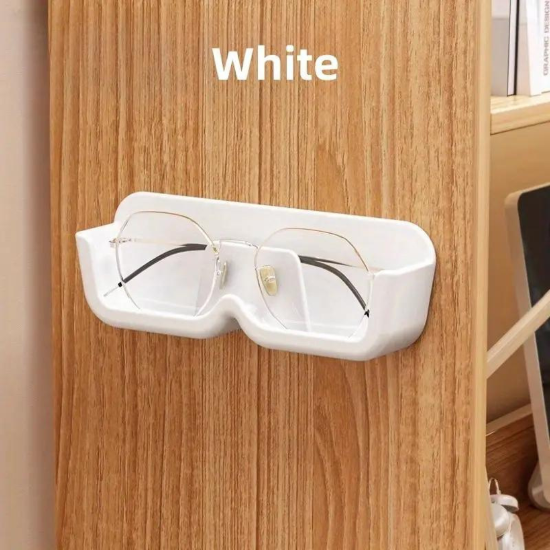 First Lens Wall Eyewear Holder displaying multiple pairs of glasses