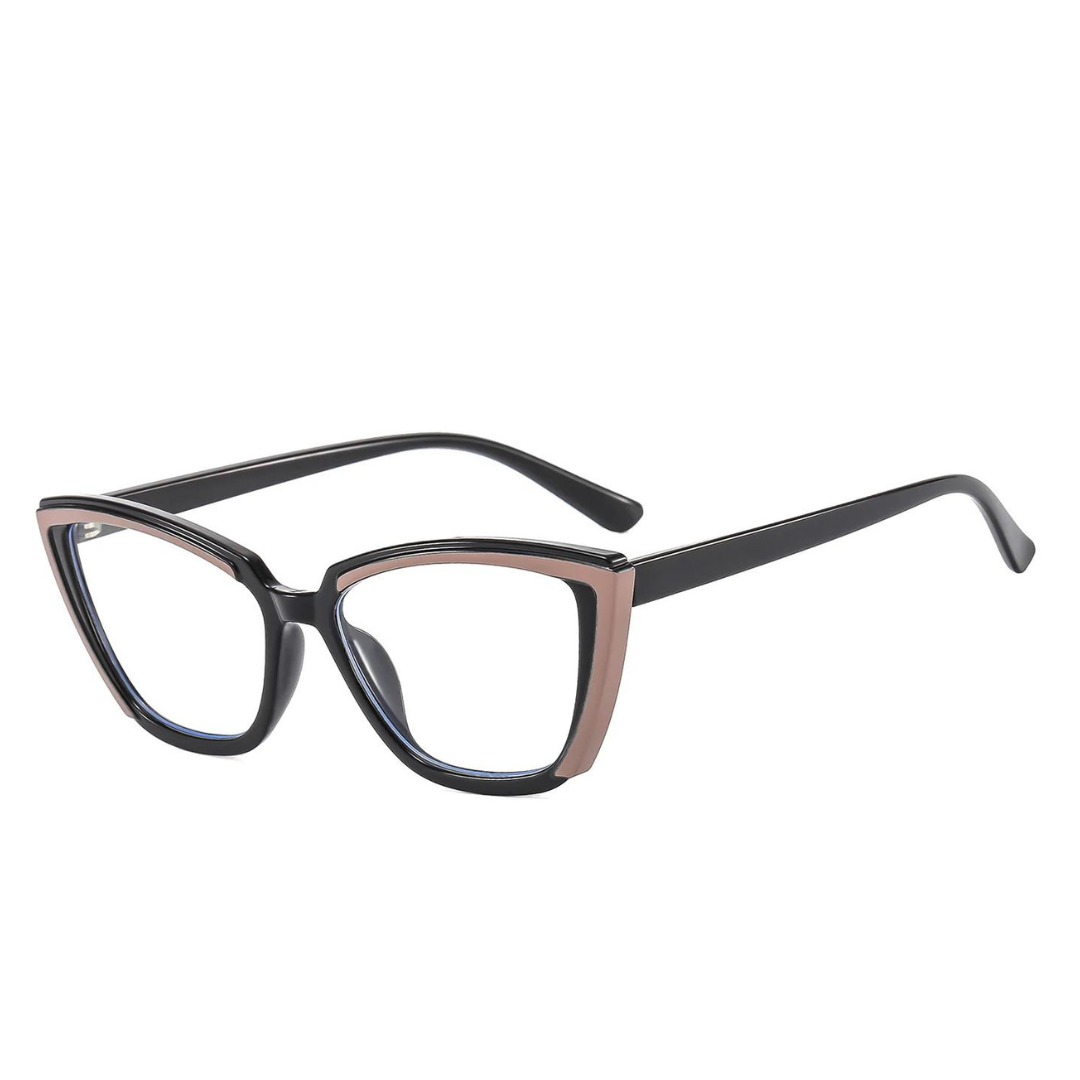 Stylish black cat eye computer glasses by First Lens for women