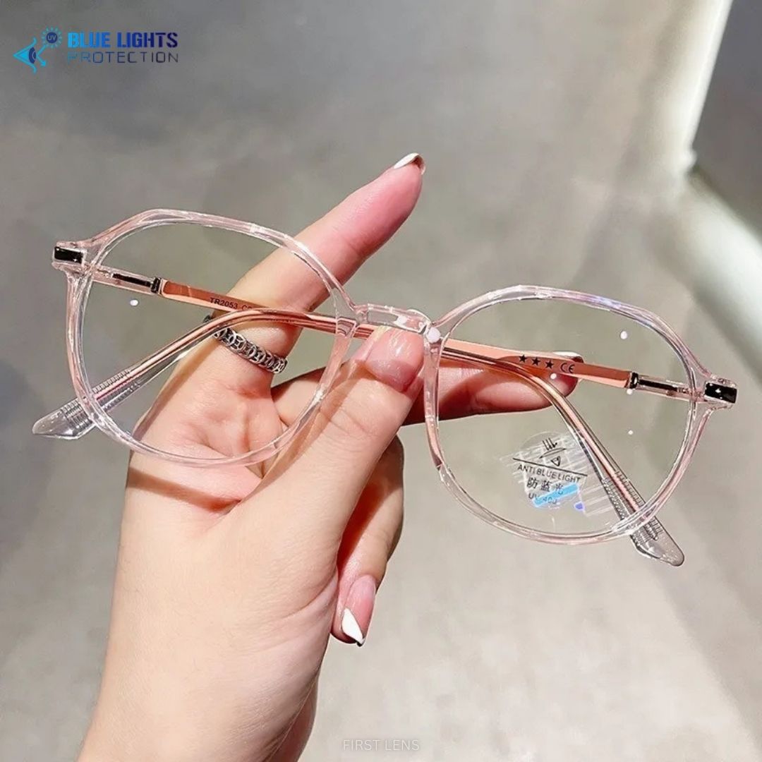 Lightweight Chic Square blue light filter spectacles for eye comfort