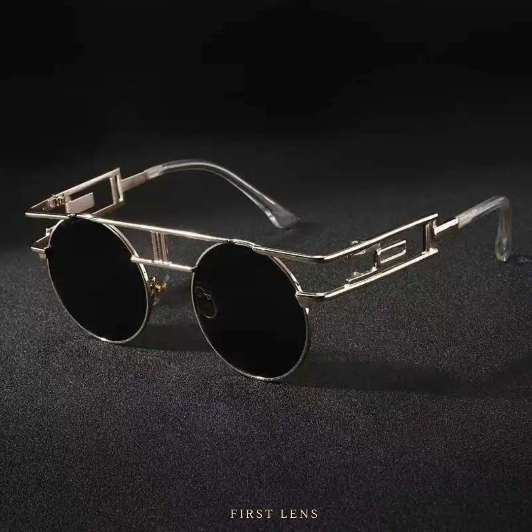 First Lens Optigold UV400 sunglasses – premium gold-accented UV protection eyewear