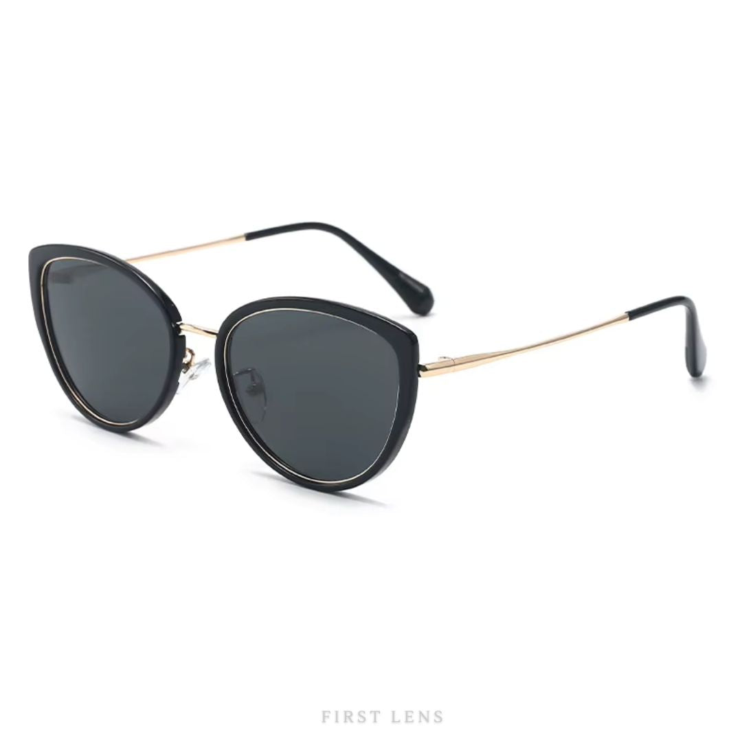 First Lens Shadowluxe UV400 Sunglasses S012 – Stylish Black Frame, UV Protection