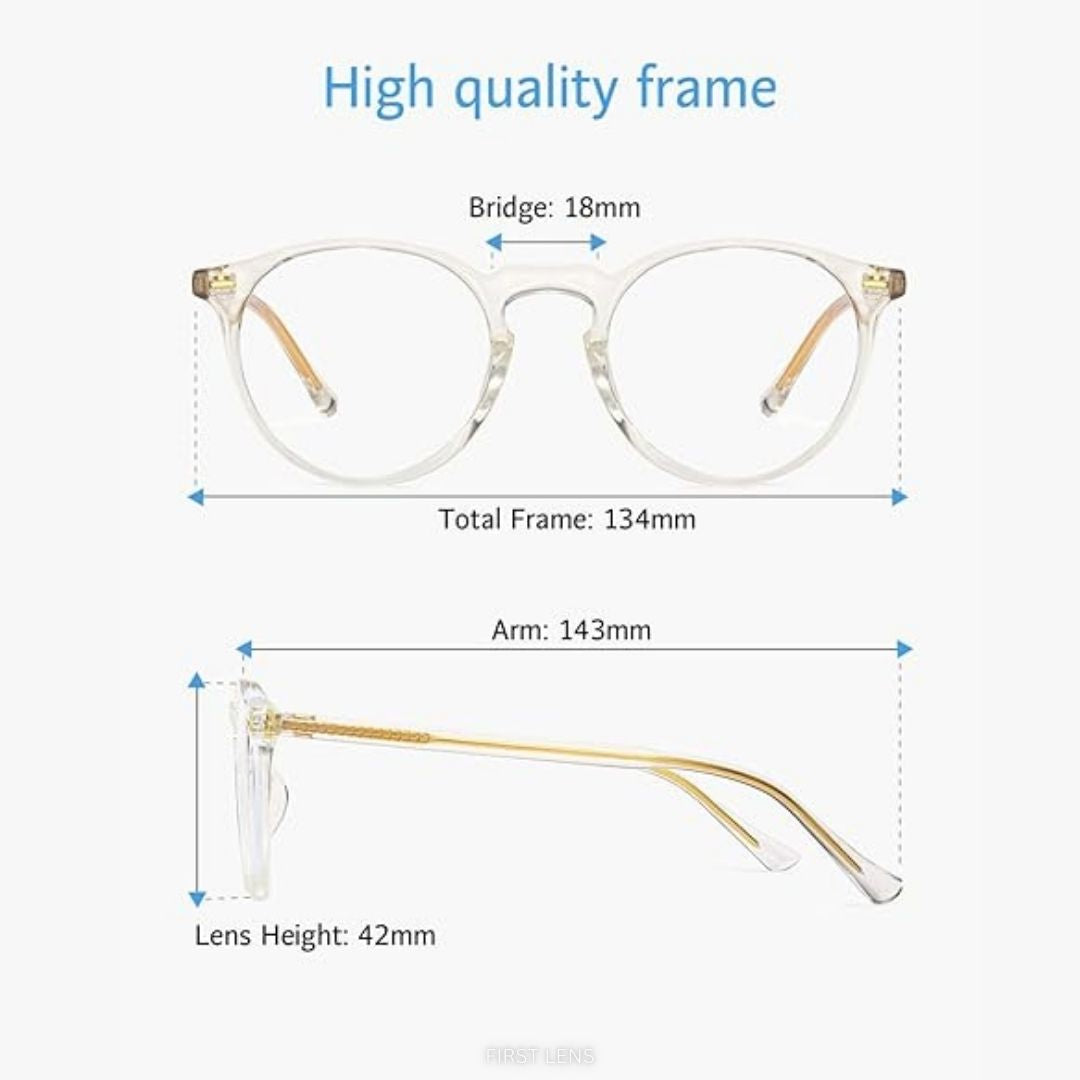 Lightweight Transva frame spectacles for digital screen protection