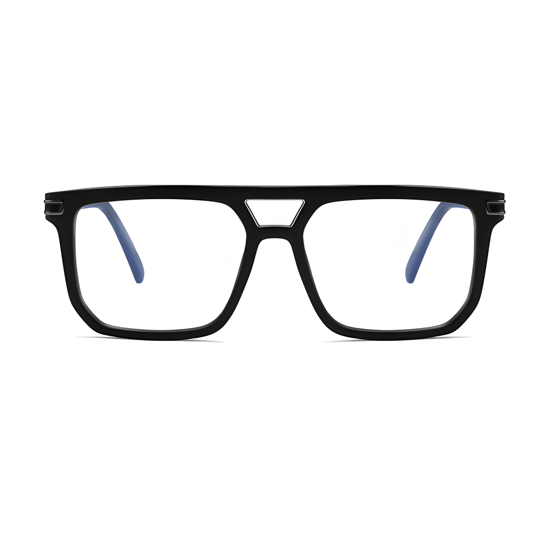 First Lens Apex Bridge Blue Light Computer Glasses- B109-Matt-Black