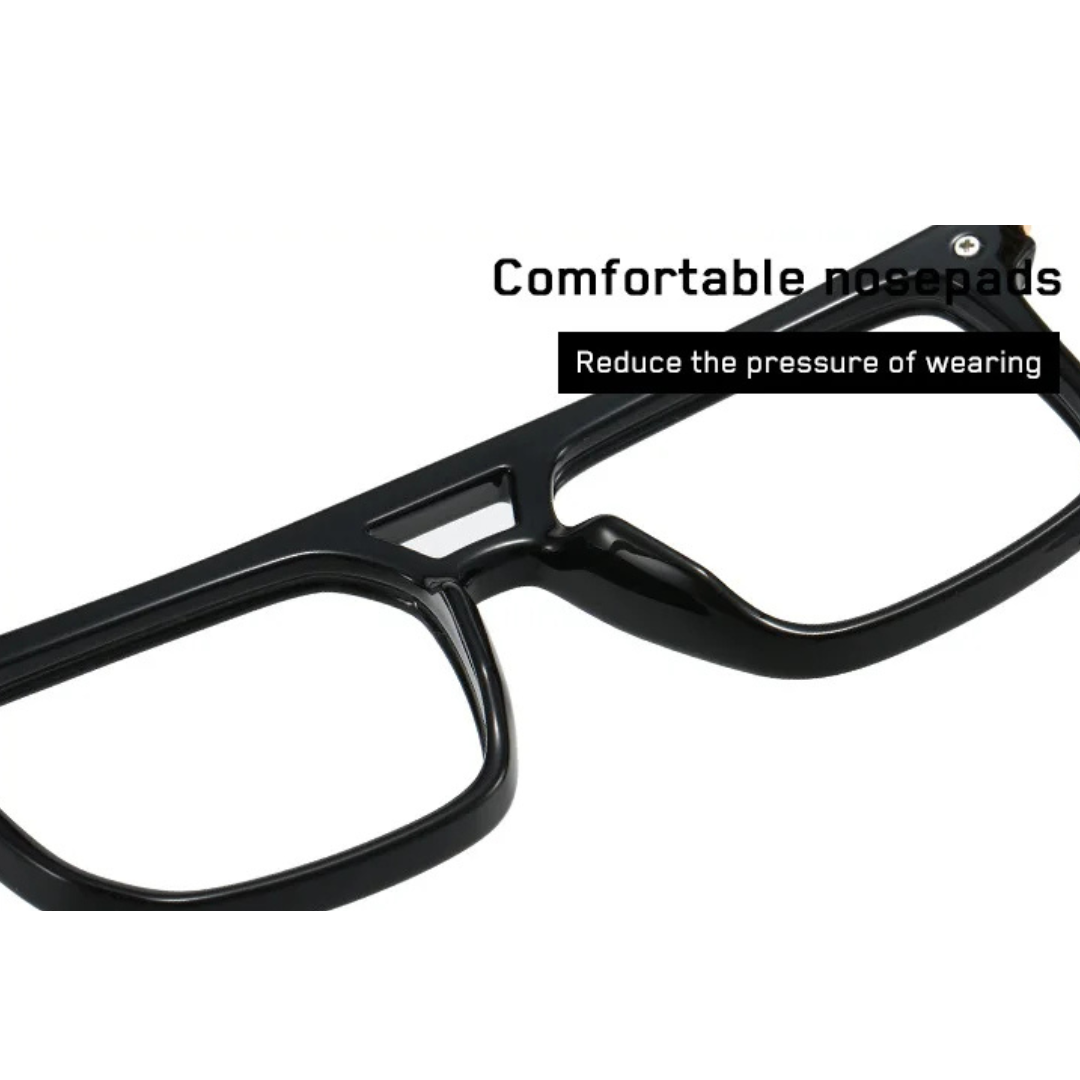 First Lens Apex Bridge Blue Light Computer Glasses- B109-Matt-Black