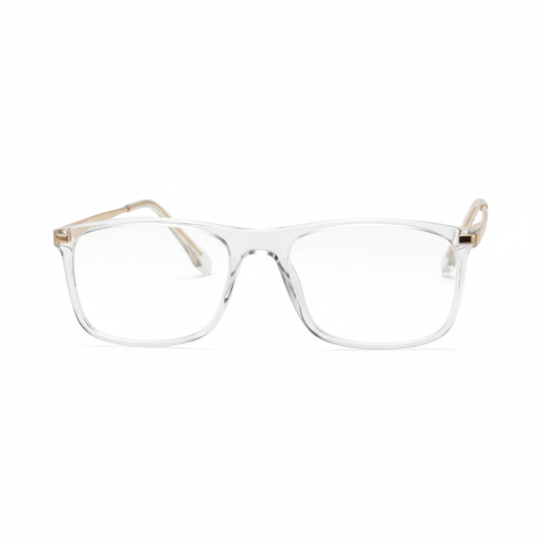 First Lens Aqua Transparent Blue Light Computer Glasses- B113