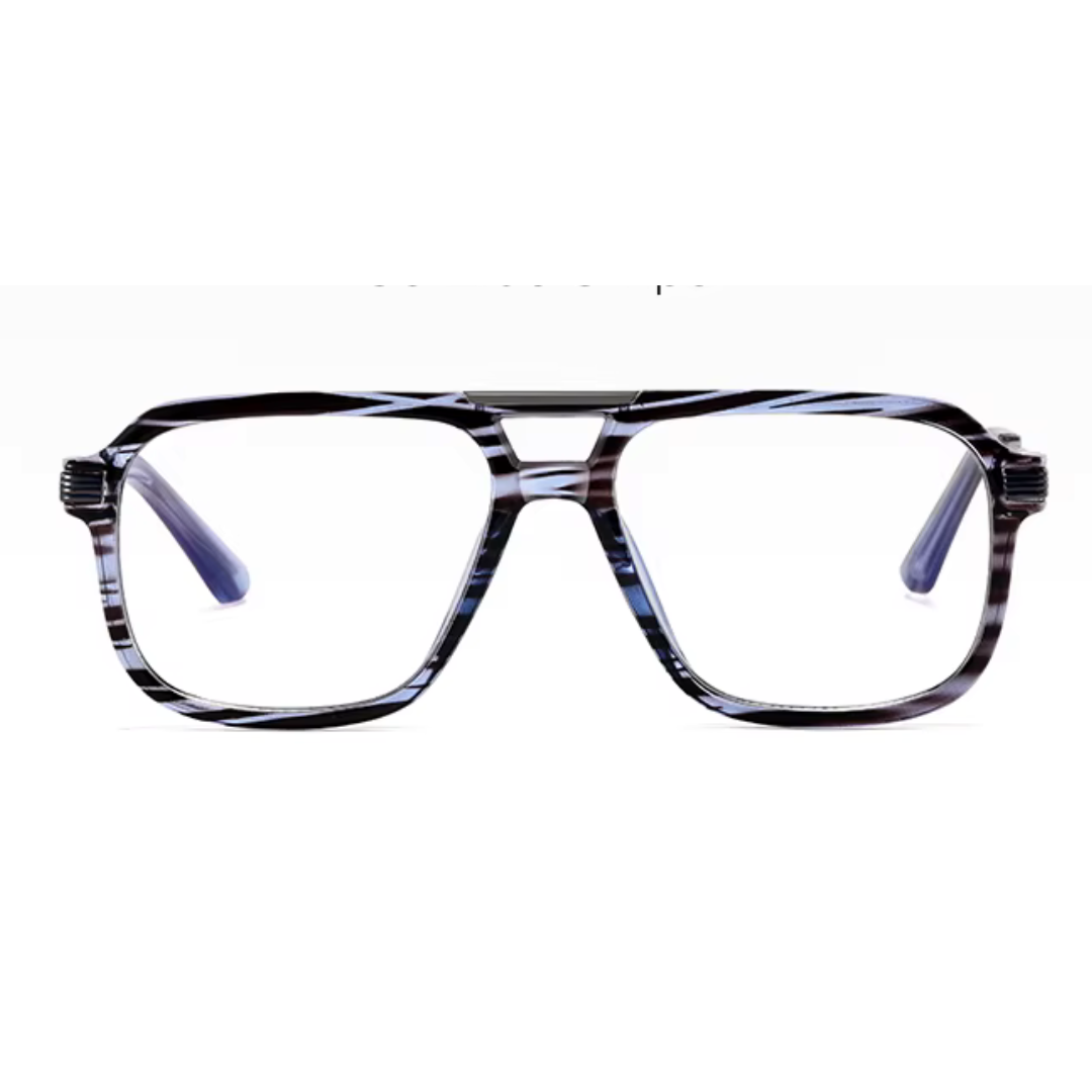 First Lens Astro Bar Blue Light Computer Glasses- B115-Blue-Stripe