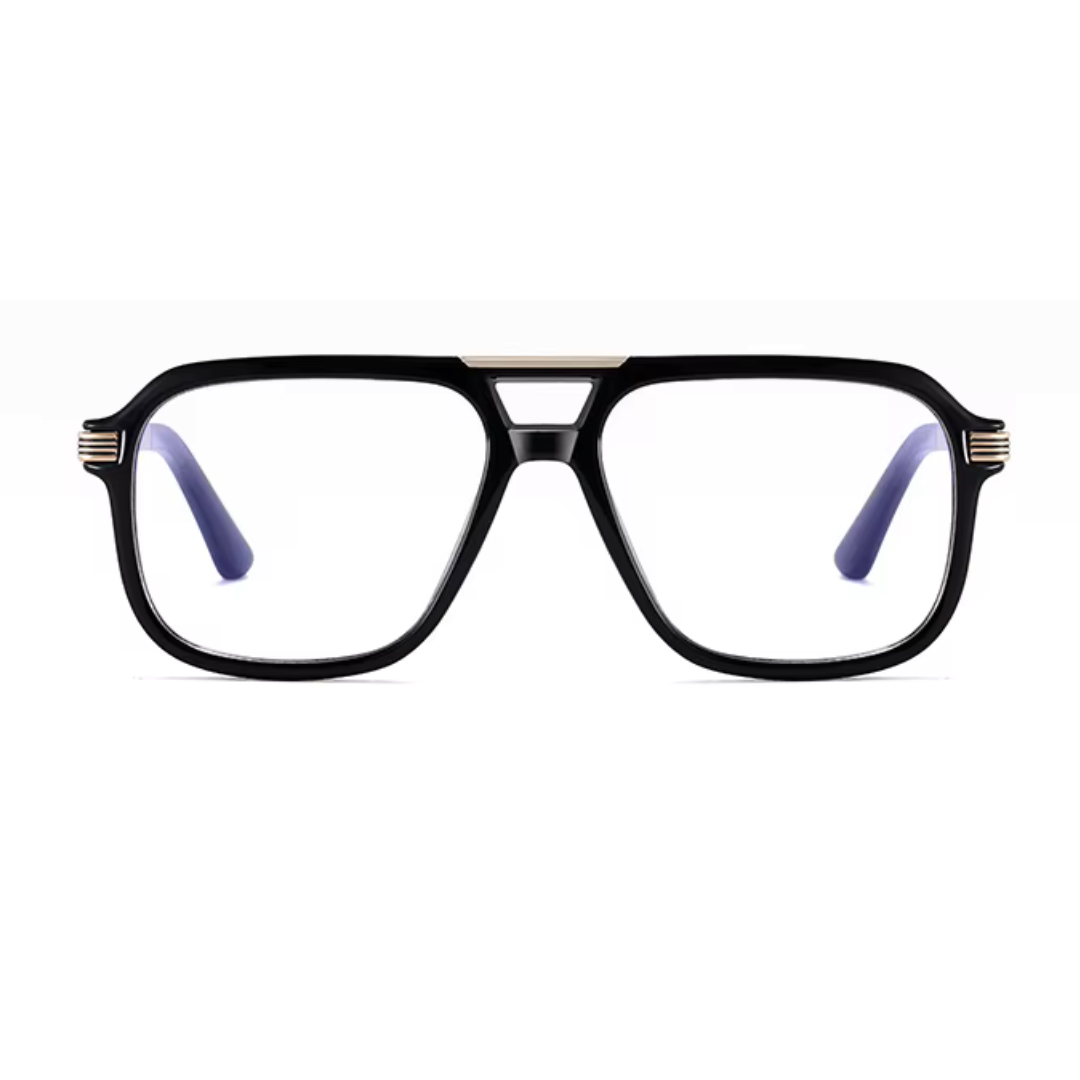 First Lens Astro Bar Blue Light Computer Glasses- B115-Gold-Black