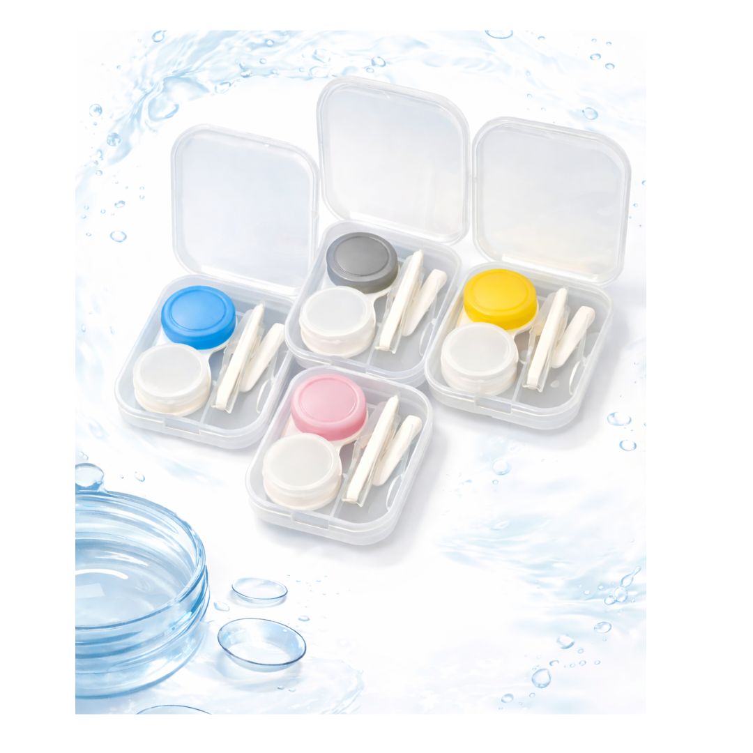 First Lens Compact Transparent Contact Lens Travel Care Kit