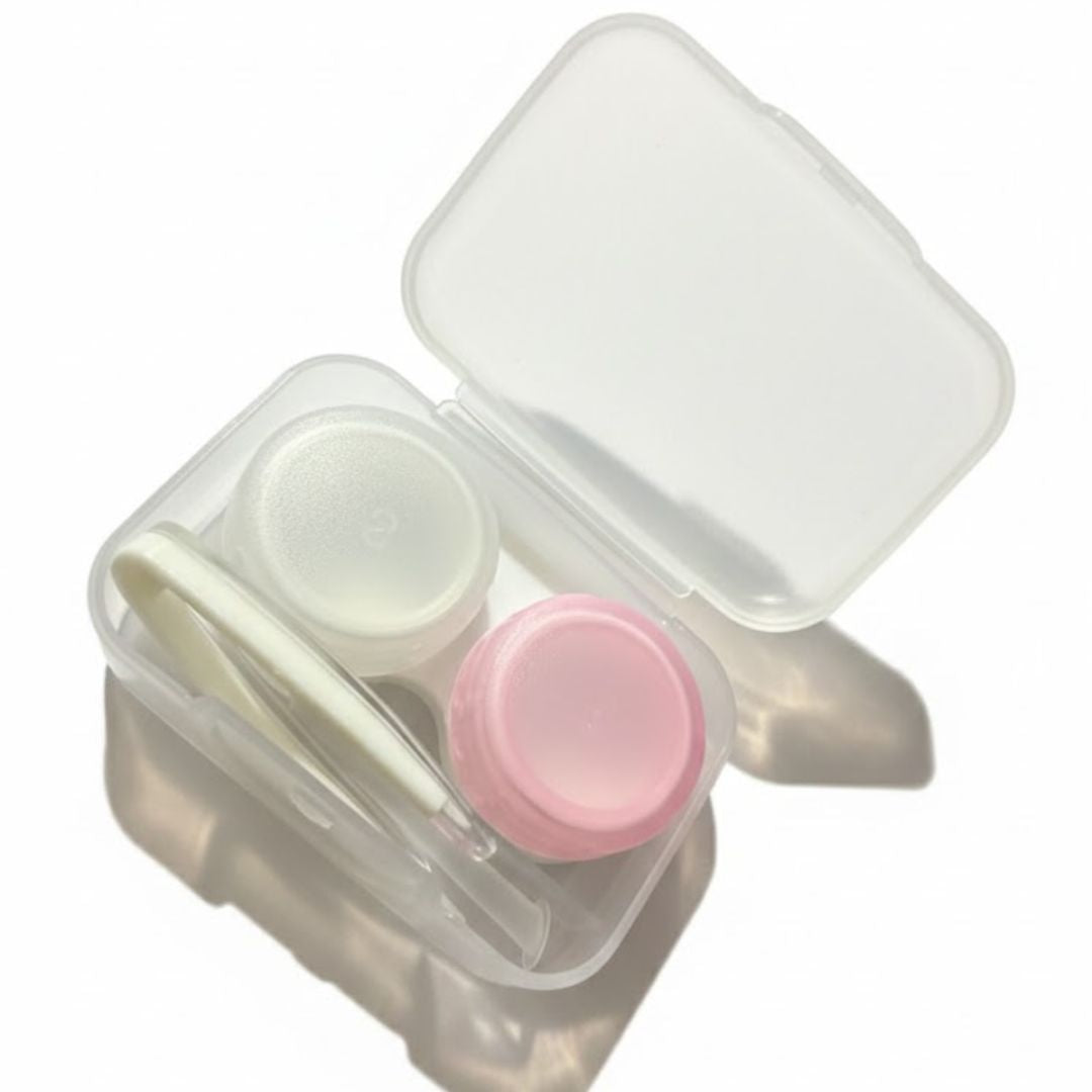 First Lens Compact Transparent Contact Lens Travel Care Kit