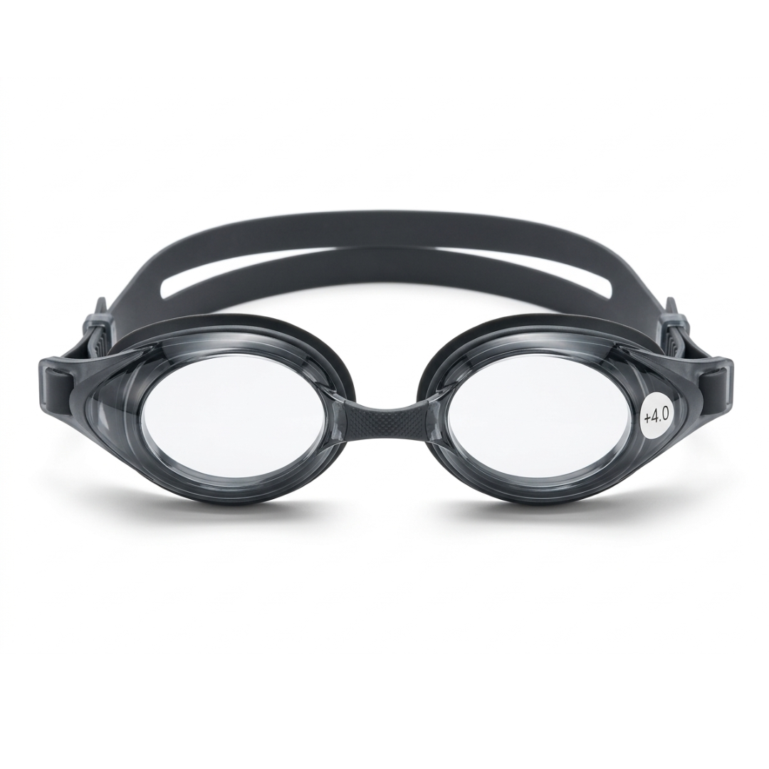 First Lens Customize Powered Swimming Goggles with UV Protection & Antifog - Plus Power (Hyperopia) - SW021