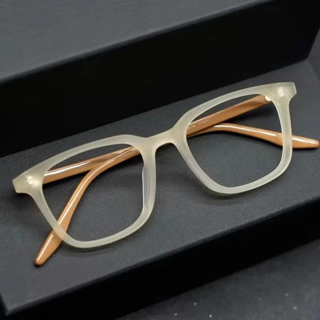 First Lens Frosted Ivory Blue Light Computer Glasses-B101