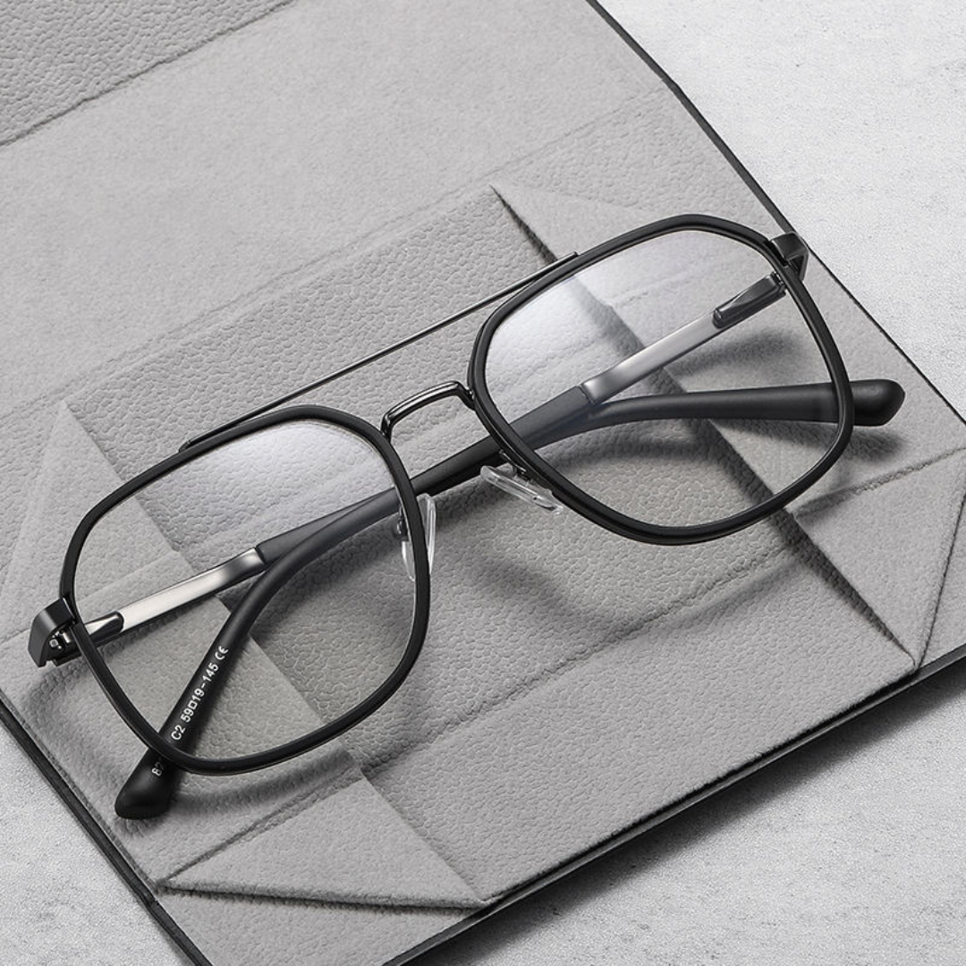 First Lens Iron Age Blue Light Computer Glasses- B117-Matte-Black