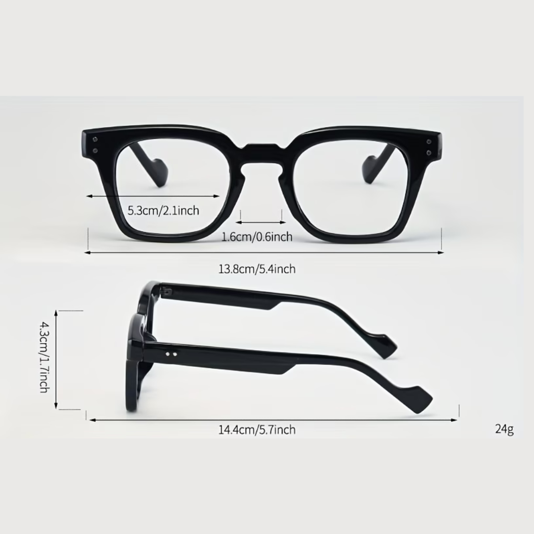First Lens Jet Black Blue Light Computer Glasses - B103