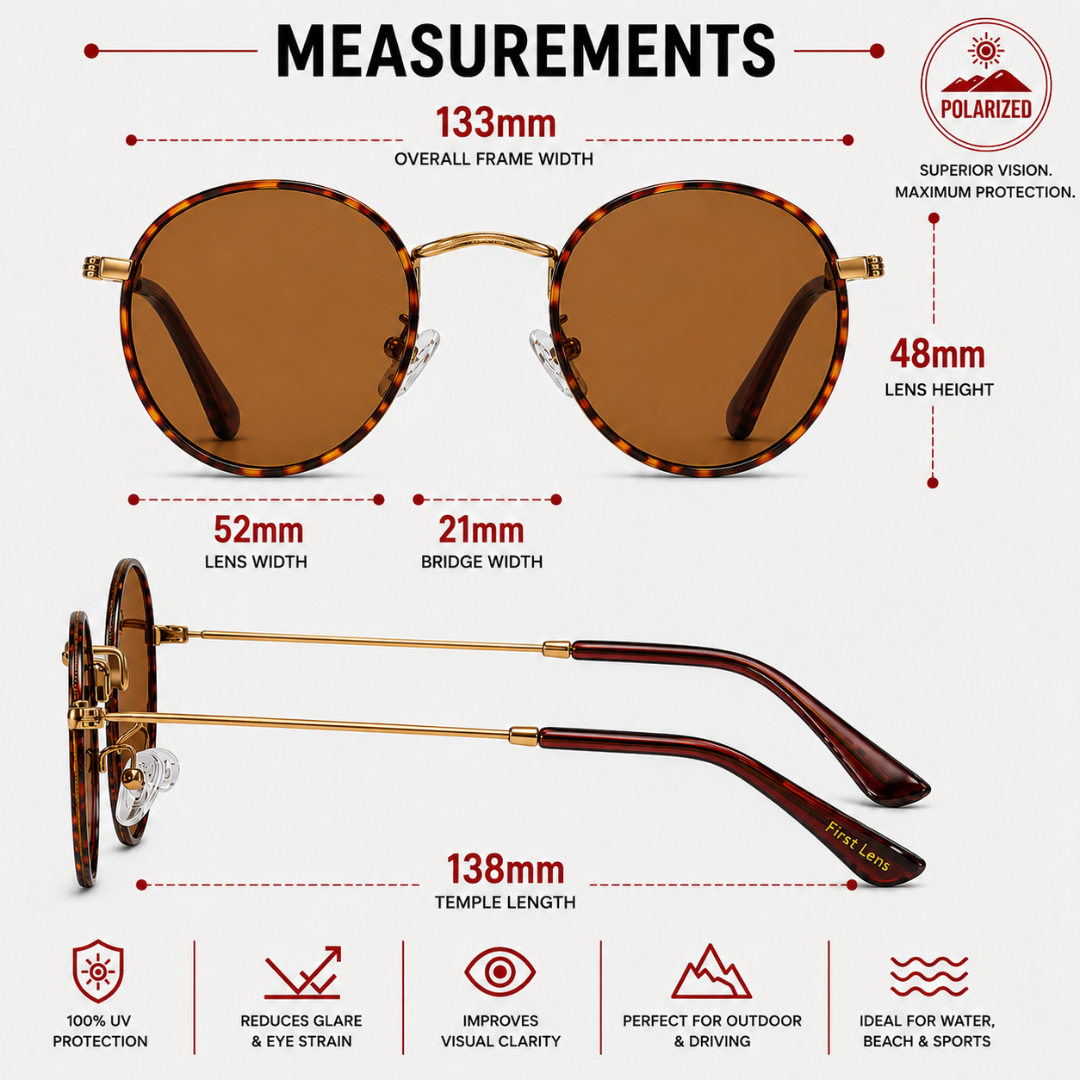 First Lens Musgrav Polarized Sunglasses BrownTortoiseshell S501