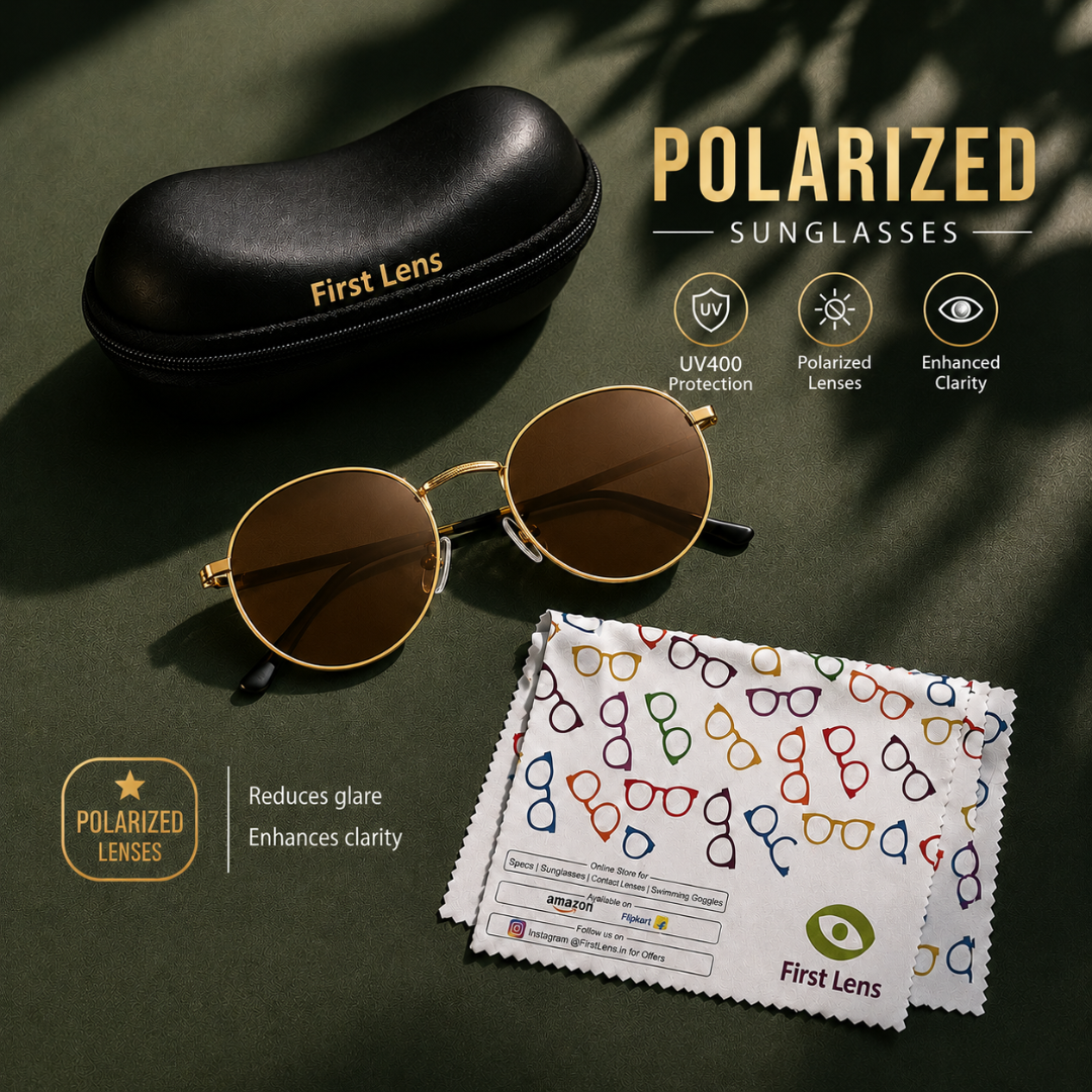 First Lens Musgrav Polarized Sunglasses Brown Gold S498