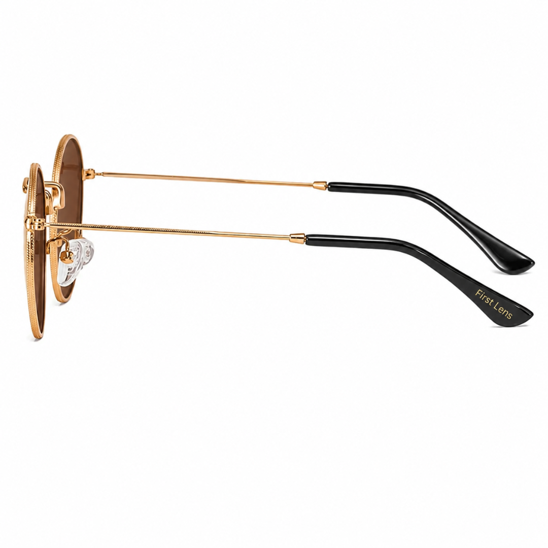 First Lens Musgrav Polarized Sunglasses Brown Gold S498