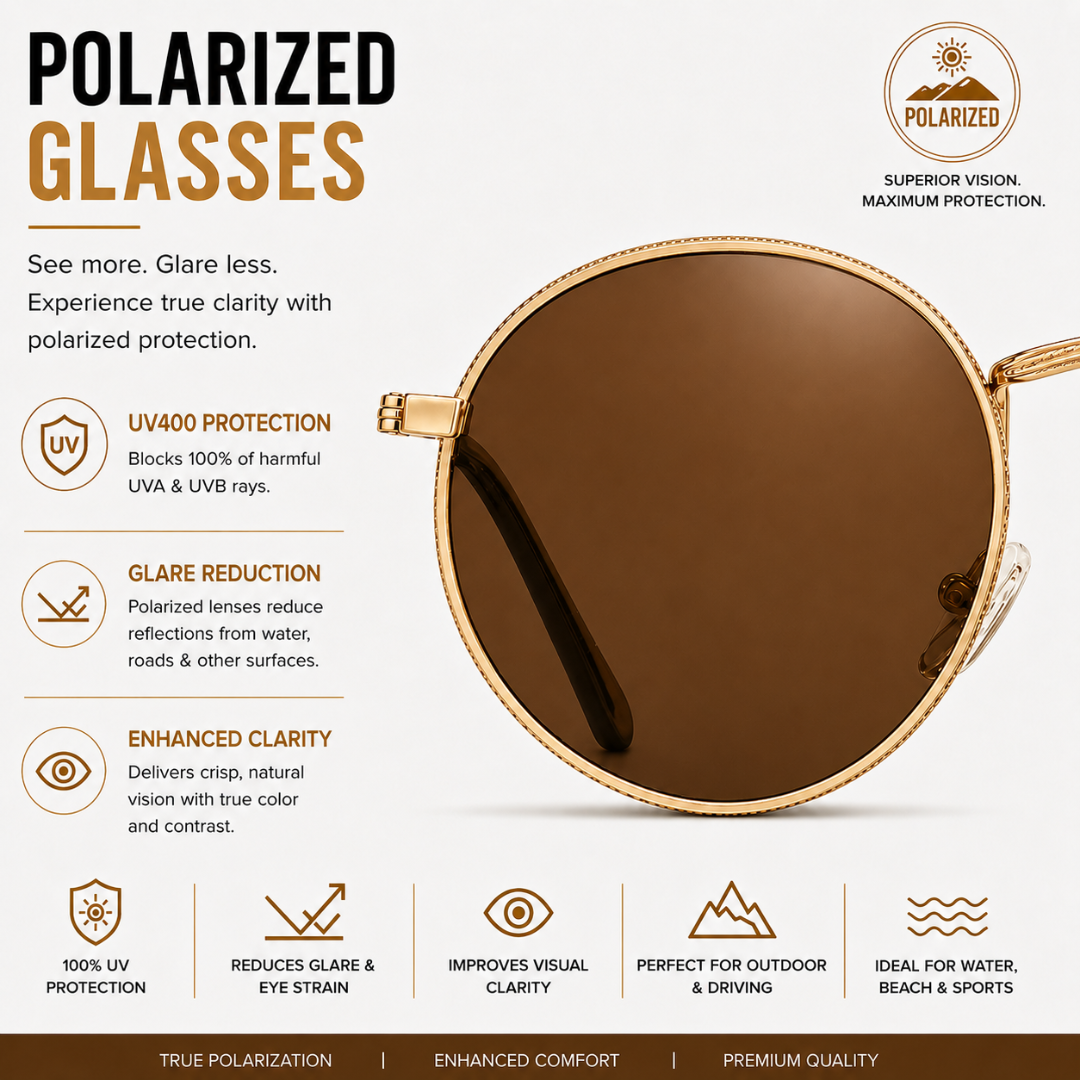 First Lens Musgrav Polarized Sunglasses Brown Gold S498