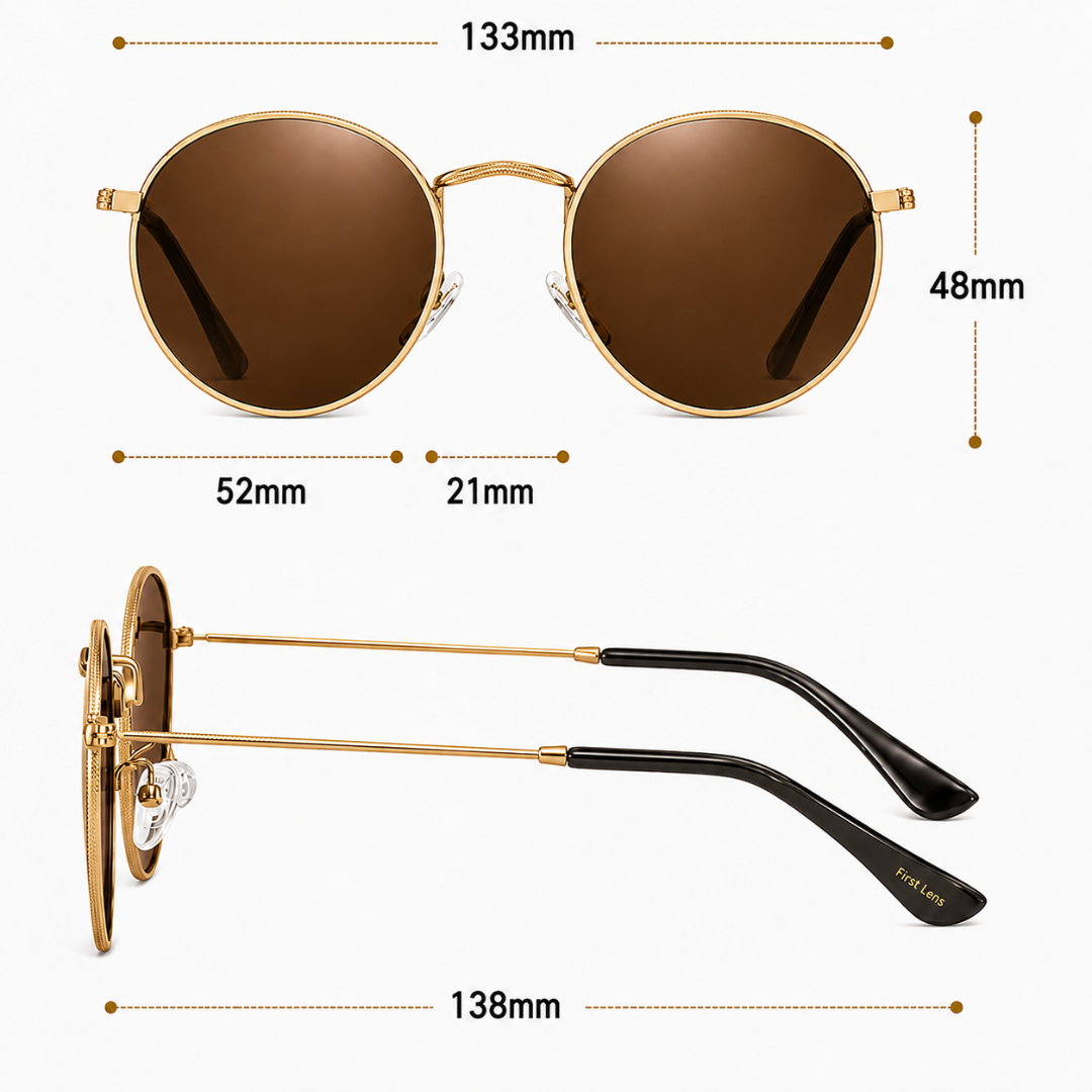 First Lens Musgrav Polarized Sunglasses Brown Gold S498