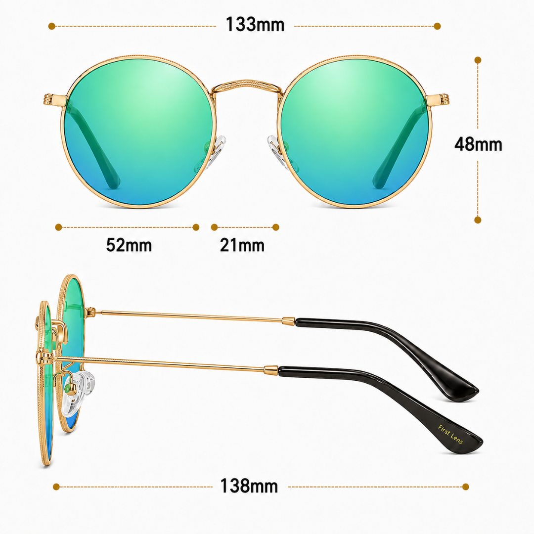 First Lens Musgrav Polarized Sunglasses Green Mirrored S505