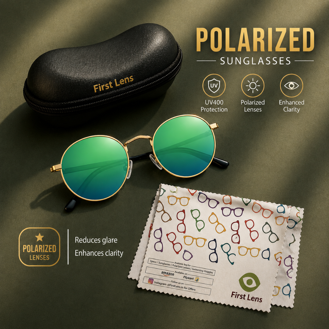 First Lens Musgrav Polarized Sunglasses Green Mirrored S505