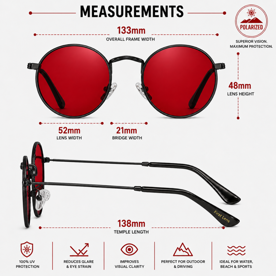 First Lens Musgrav Polarized Sunglasses Red Black S500