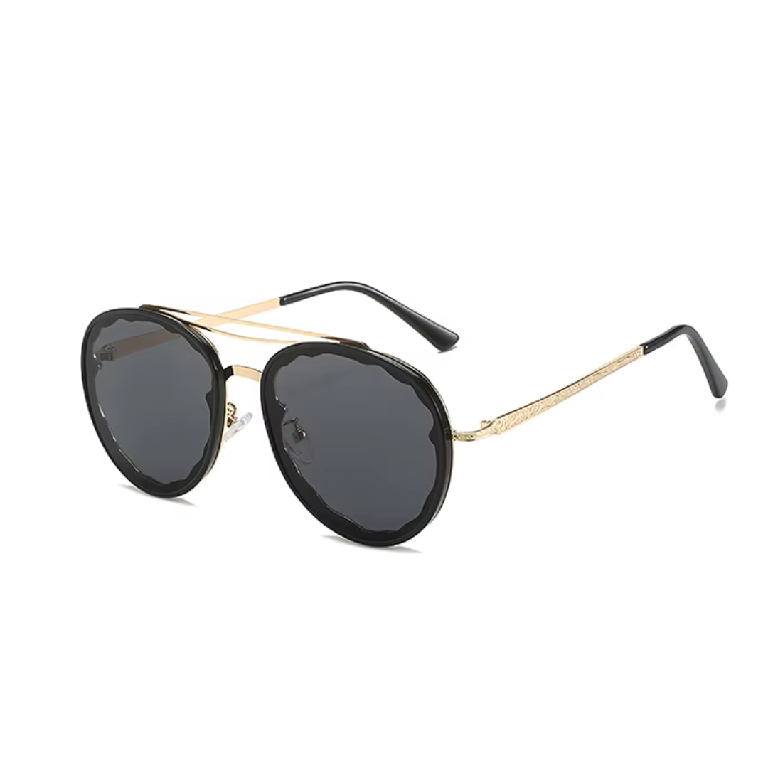 First Lens Noir Luxe Round Sunglasses-S124
