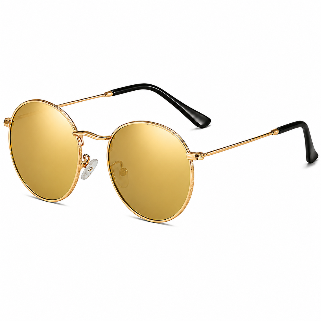 First Lens Polarized Sunglasses Gold Mirrored S507