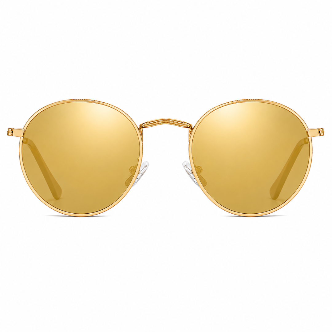 First Lens Polarized Sunglasses Gold Mirrored S507
