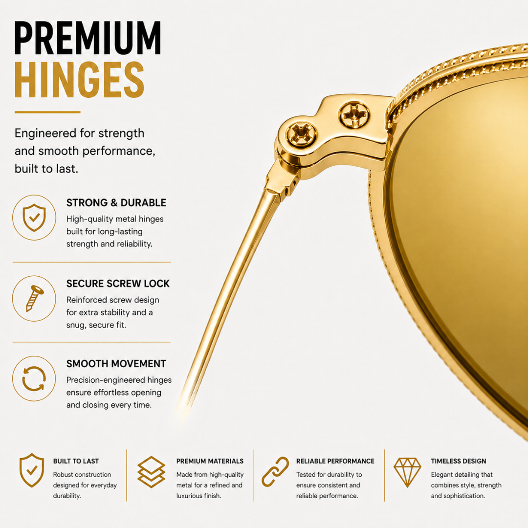 First Lens Polarized Sunglasses Gold Mirrored S507
