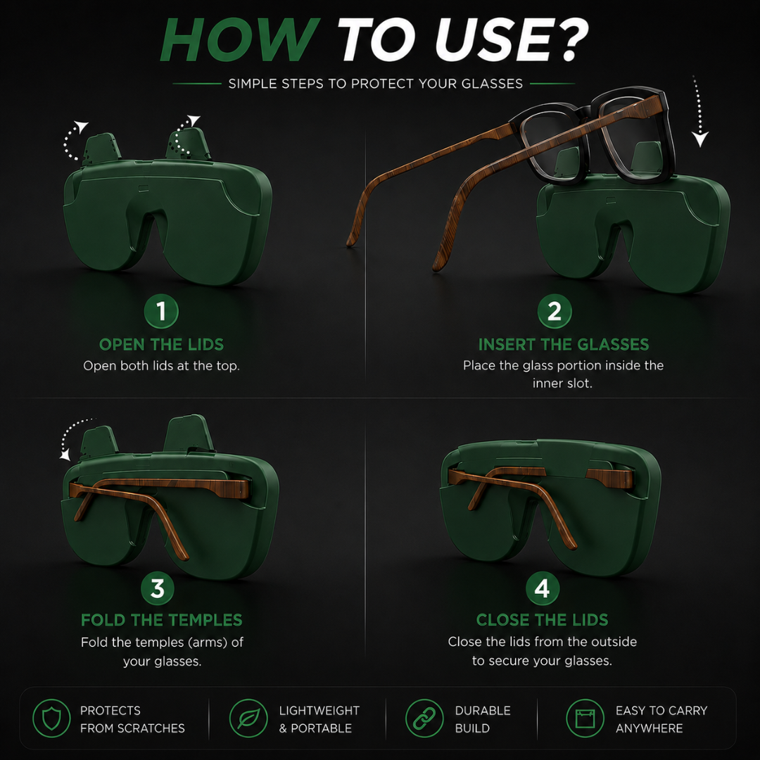 First Lens Salak  Silicone Sunglass Case Green A095