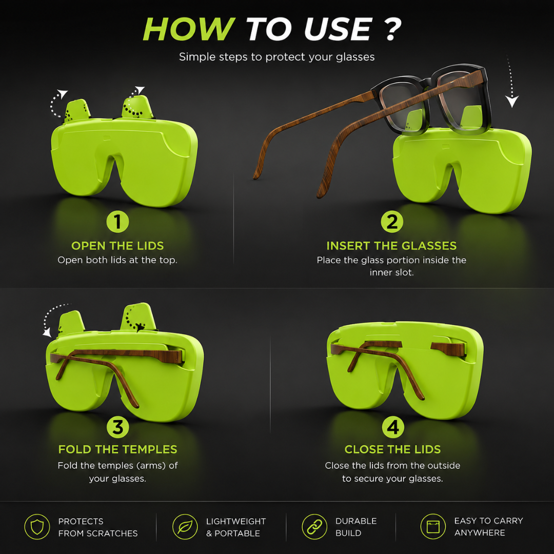First Lens Salak  Silicone Sunglass Case Neon A096