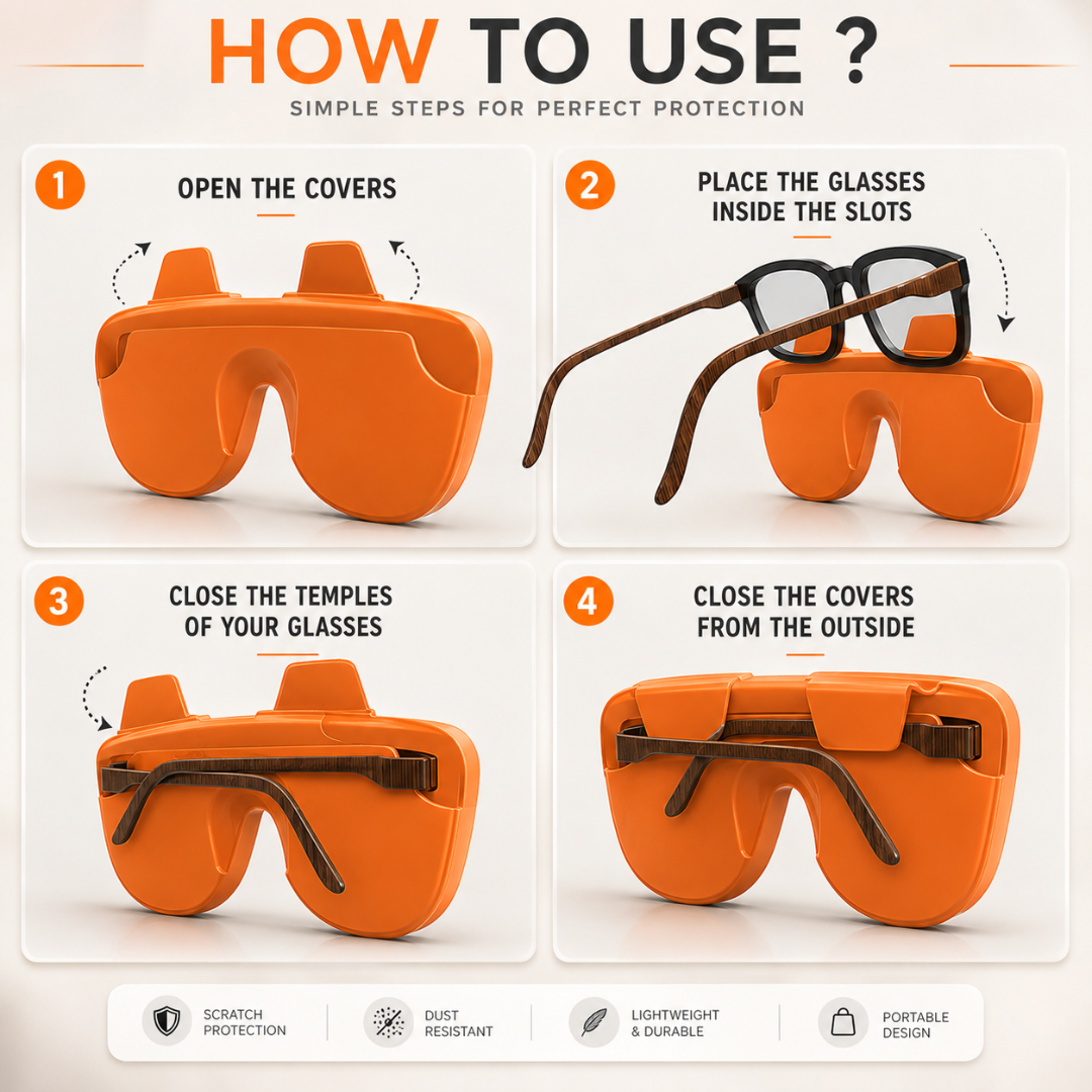 First Lens Salak  Silicone Sunglass Case Orange A097