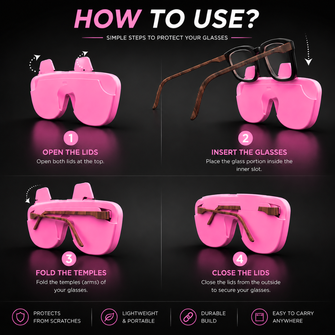 First Lens Salak  Silicone Sunglass Case PInk A098