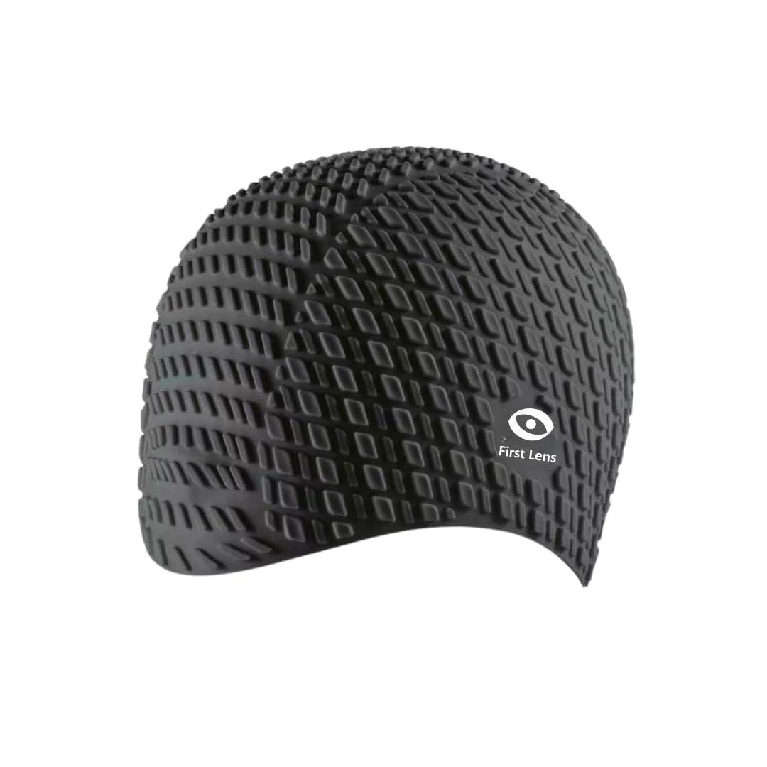 First Lens Square Swimming Cap for Men & Women