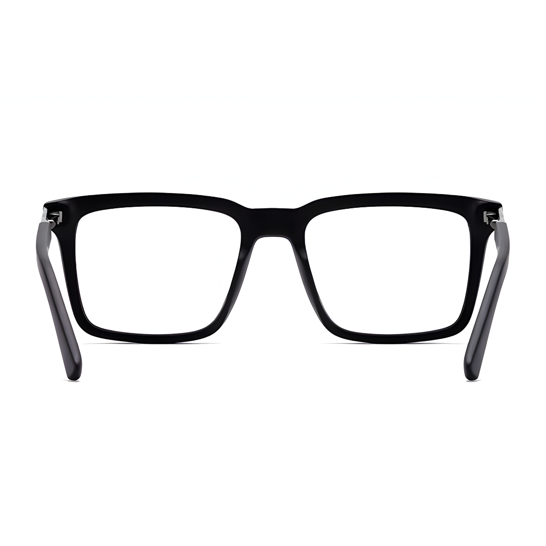 First Lens Stealth Square Blue Light Computer Glasses- B111-Matt Black