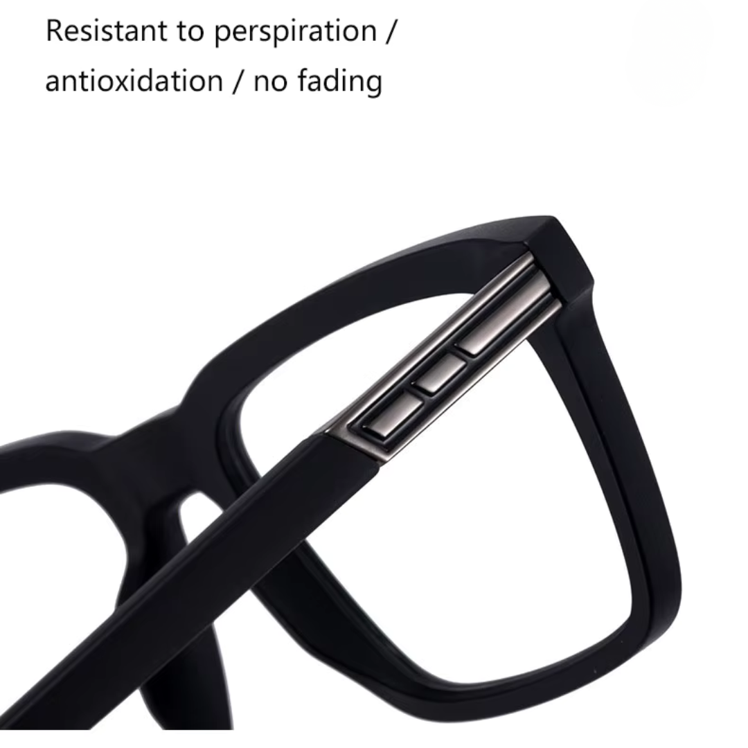 First Lens Stealth Square Blue Light Computer Glasses- B111-Matt Black