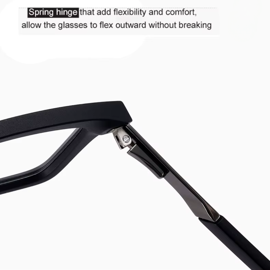 First Lens Stealth Square Blue Light Computer Glasses- B111-Matt Black