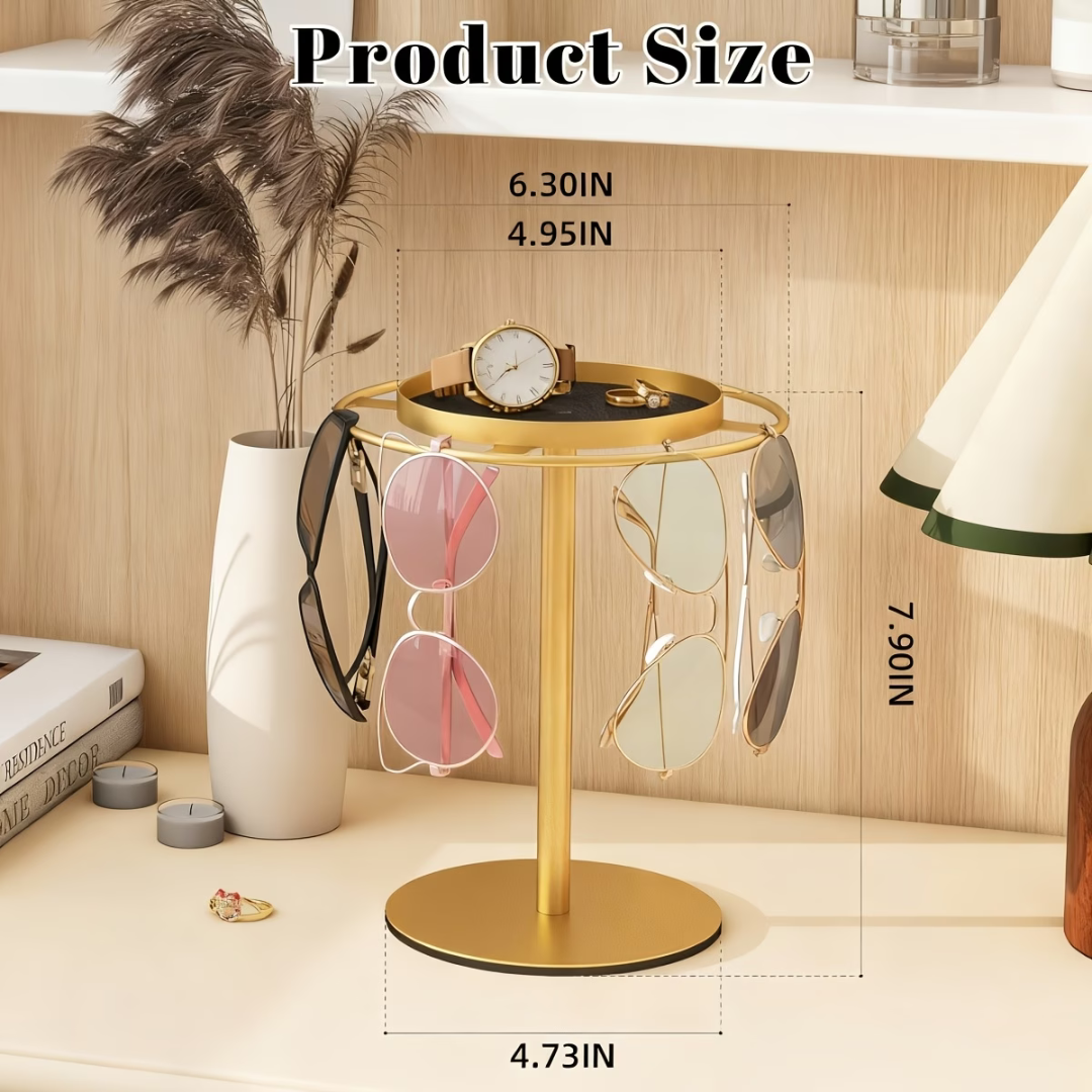 First Lens Sunglasses Display Stand with Storage Tray