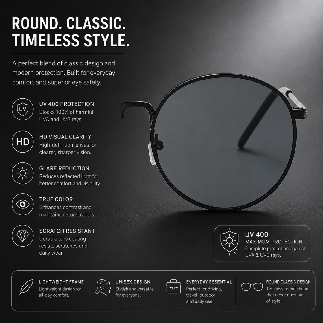First Lens Tacca UV400 Sunglasses Black S512