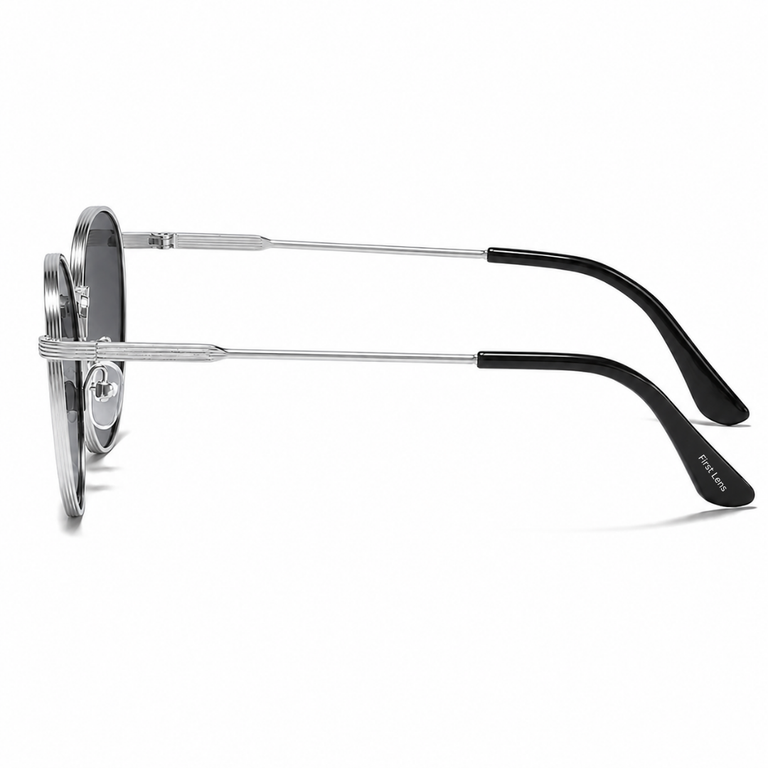 First Lens Tacca UV400 Sunglasses Black Silver S514