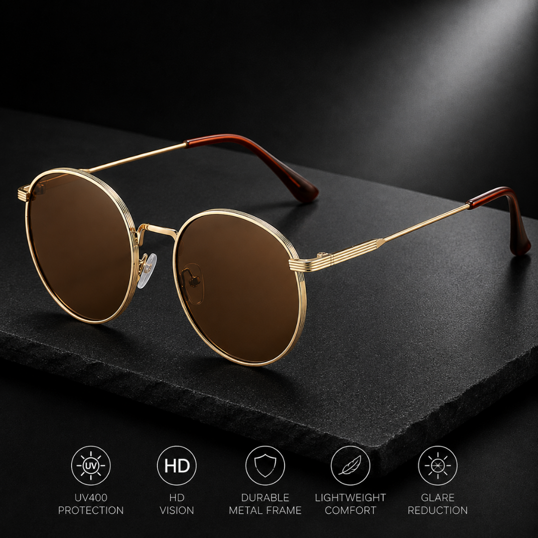 First Lens Tacca UV400 Sunglasses Brown Gold S516