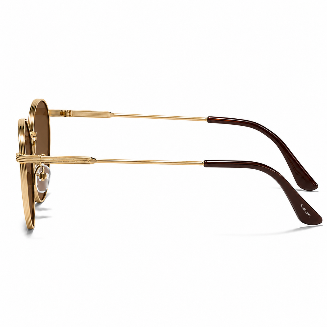 First Lens Tacca UV400 Sunglasses Brown Gold S516