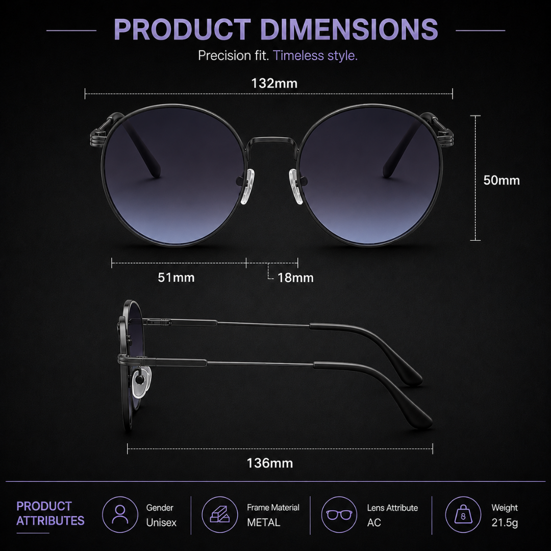 First Lens Tacca UV400 Sunglasses Gradient Black S517