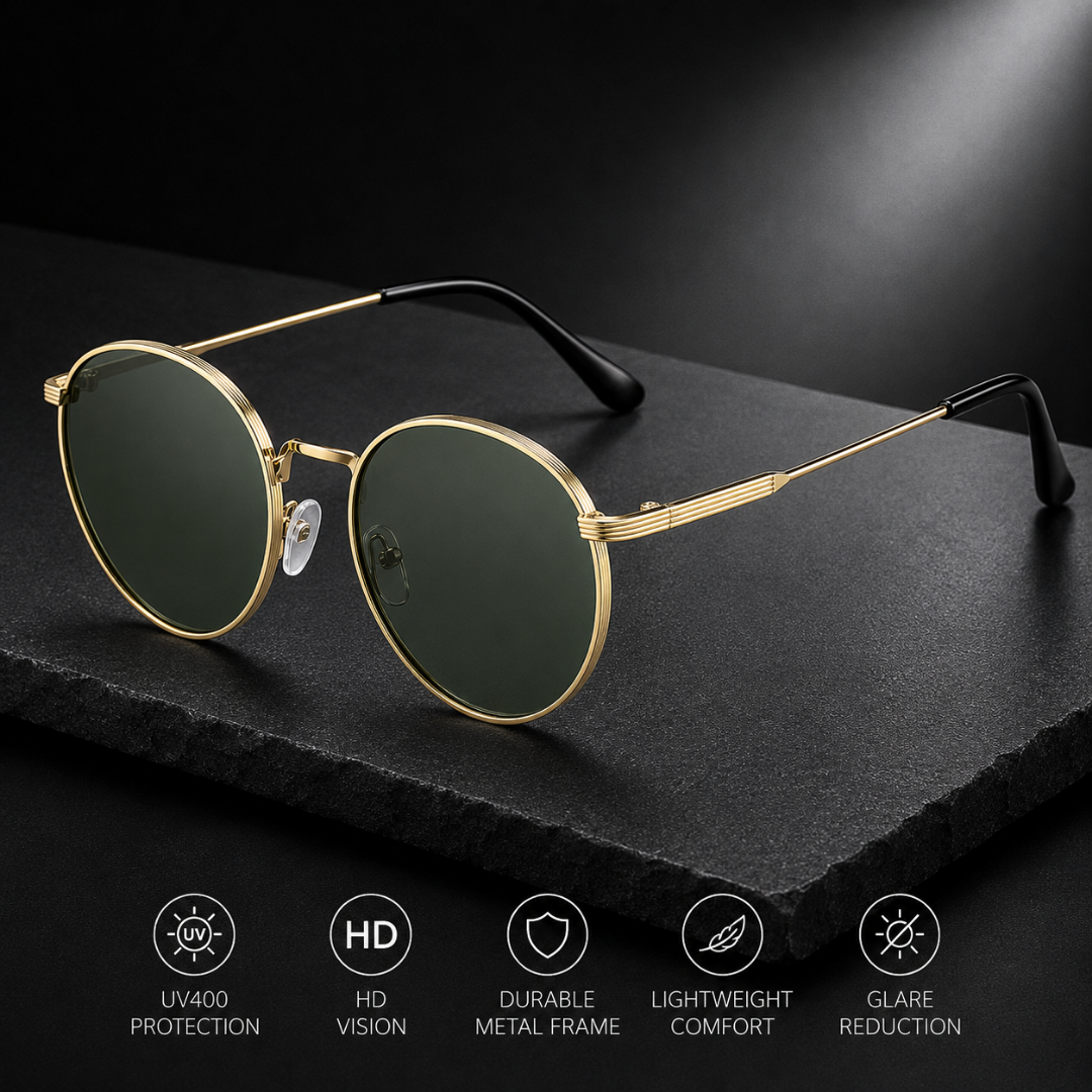First Lens Tacca UV400 Sunglasses Green Gold S515